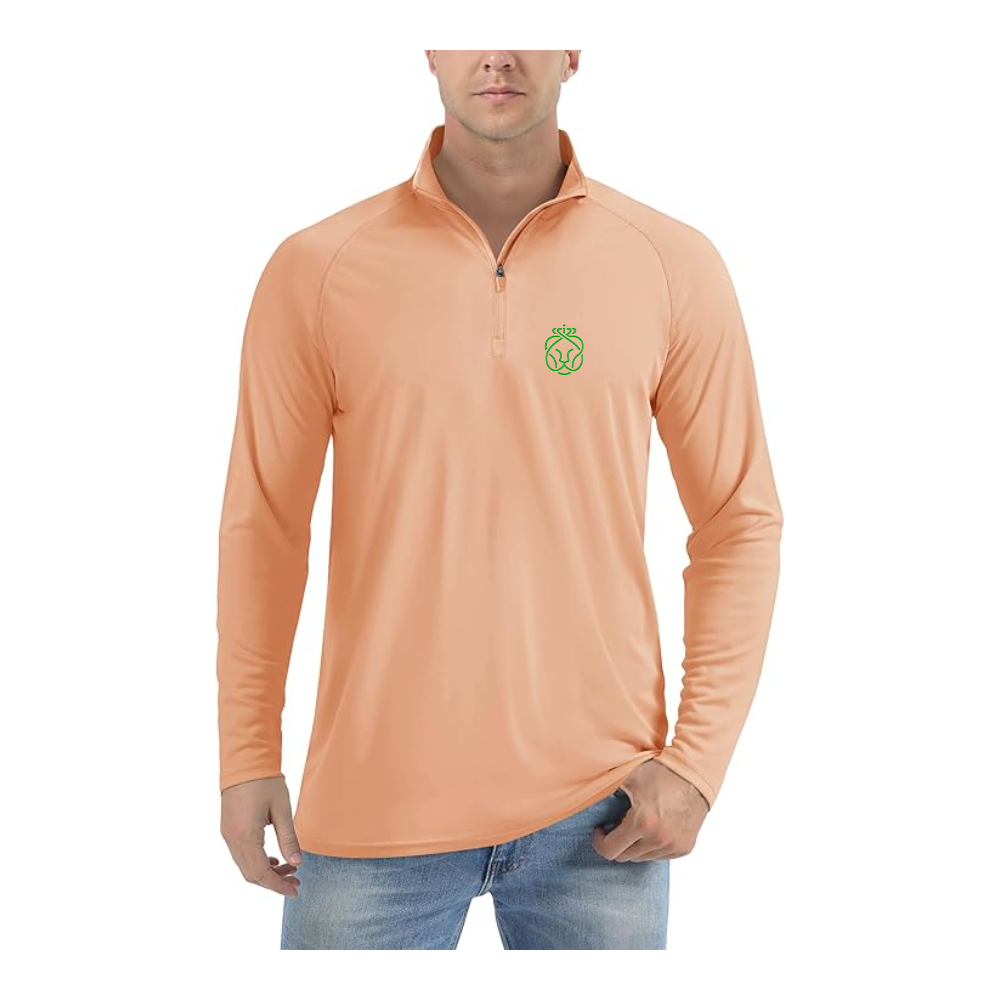 Men's Ahold Delhaize Symbol Lightweight Quarter-Zip Athletic Shirt Long Sleeve Performance Wear