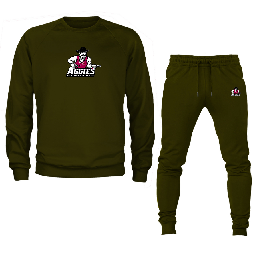 Men's Aggies New Mexico State Logo Crewneck Sweatshirt Joggers Suit