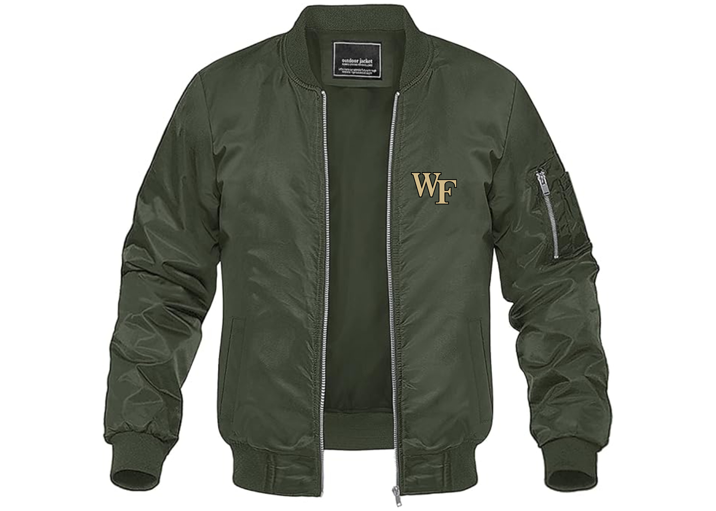 Men's Wake Forest Demon Deacons Lightweight Bomber Jacket Windbreaker Softshell Varsity Jacket Coat