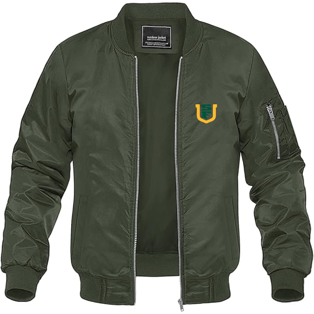 Men's San Francisco Dons Logo Lightweight Bomber Jacket Windbreaker Softshell Varsity Jacket Coat