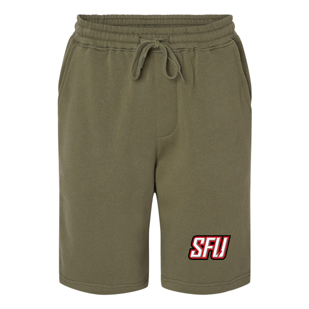 Men's Saint Francis Red Flash Logo Independent Trading Co Midweight Fleece Shorts