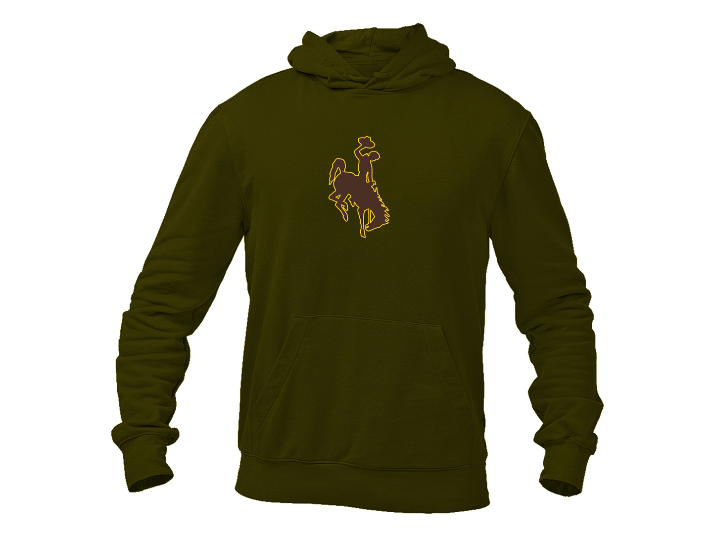 Men's Wyoming Cowboys Gildan Heavy Blend Hooded Sweatshirt