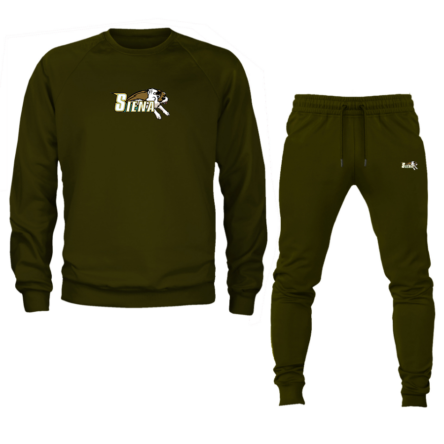 Men's Siena Saints Logo Crewneck Sweatshirt Joggers Suit
