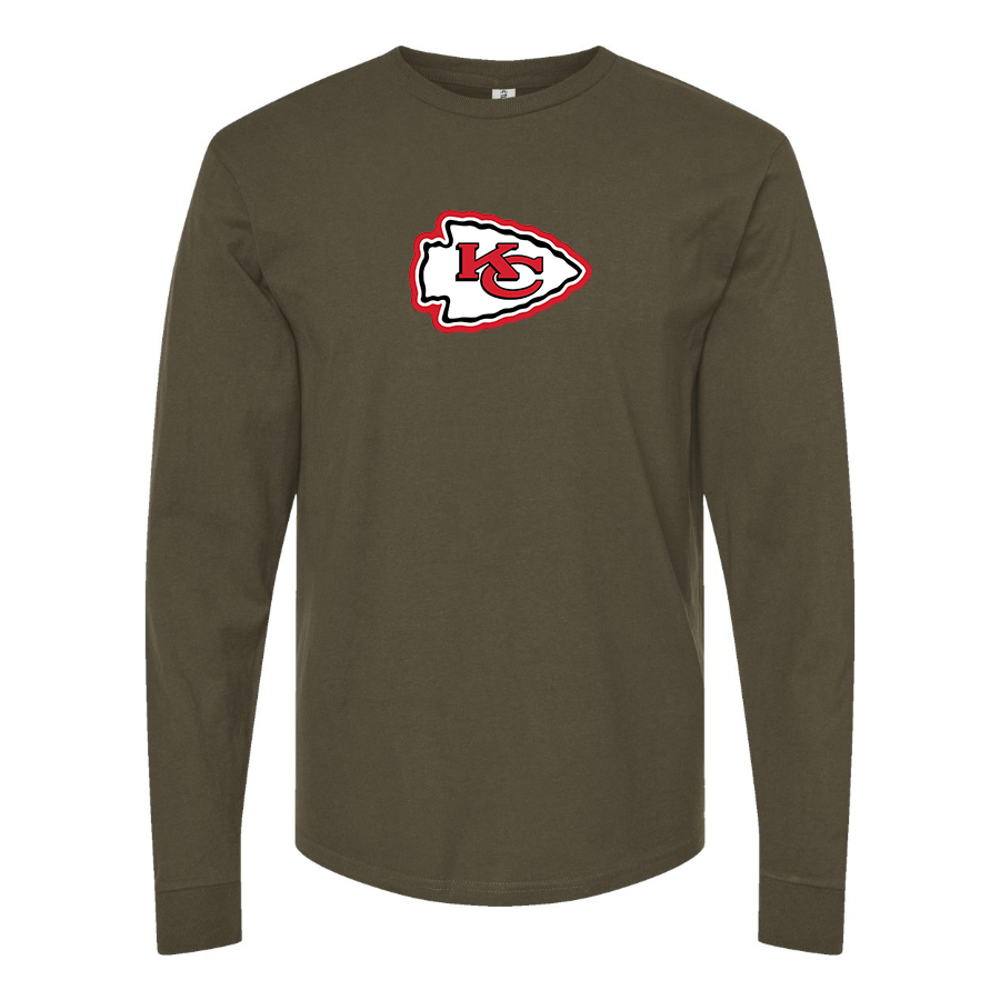 Men's KC Chiefs Logo Long Sleeve T-Shirt