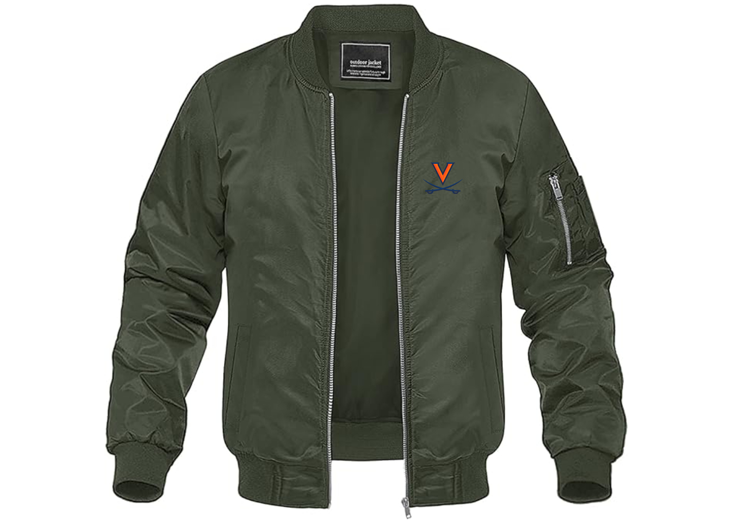 Men's Virginia Cavaliers Lightweight Bomber Jacket Windbreaker Softshell Varsity Jacket Coat