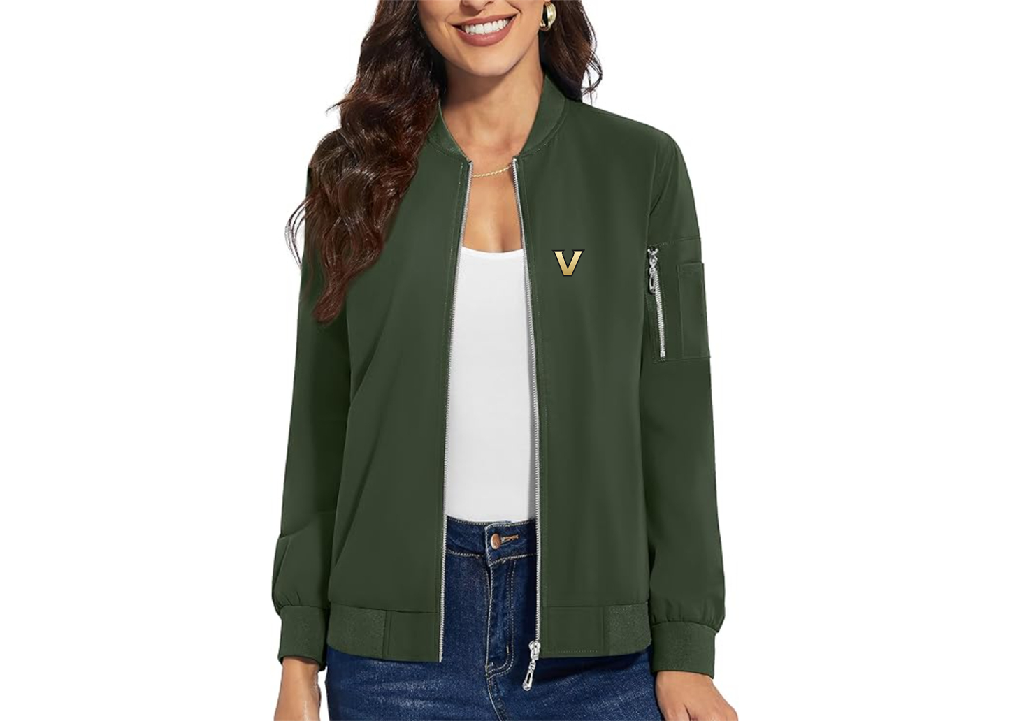 Women's Vanderbilt Commodores Premium Bomber Jacket with Polished Detailing and Functional Sleeve Pocket Modern Luxury Outerwear
