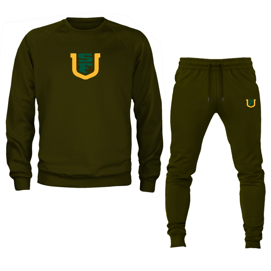 Men's San Francisco Dons Logo Crewneck Sweatshirt Joggers Suit