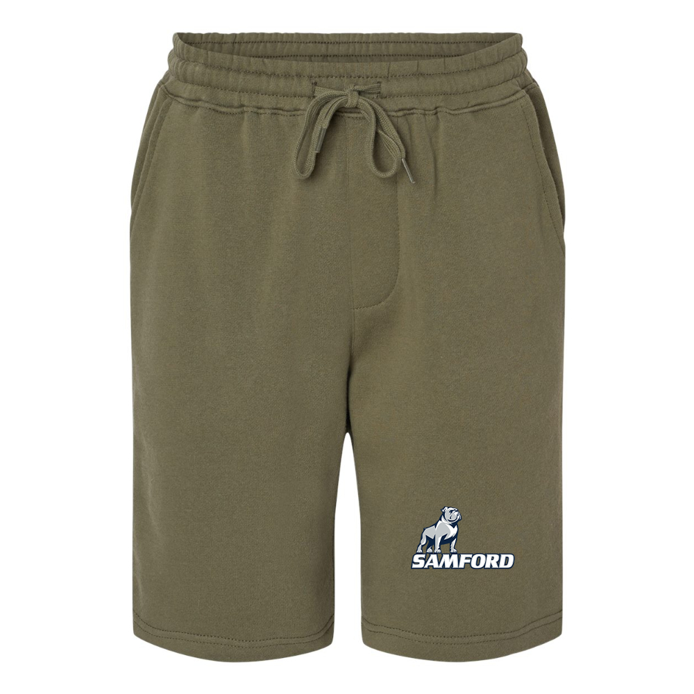 Men's Samford Bulldogs Logo Independent Trading Co Midweight Fleece Shorts