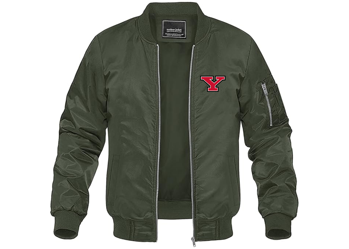 Men's Youngstown State Penguins Lightweight Bomber Jacket Windbreaker Softshell Varsity Jacket Coat