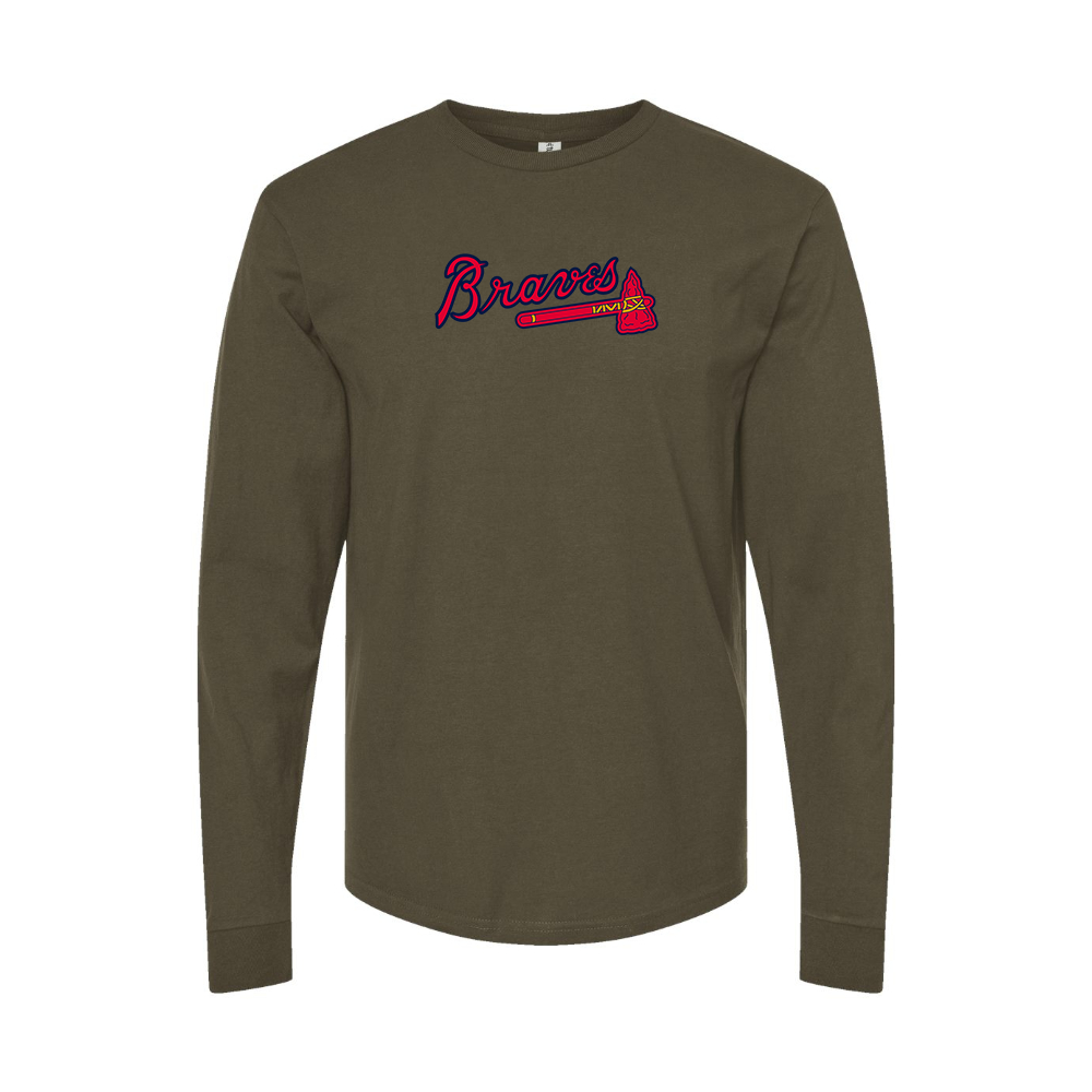 Men's Atlanta Braves Logo Long Sleeve T-Shirt