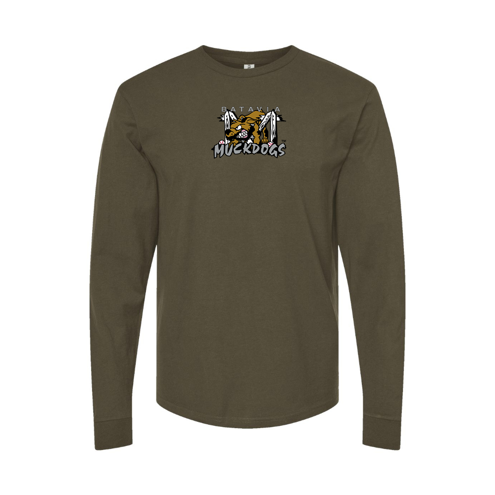Men's Batavia Muckdogs Logo Long Sleeve T-Shirt