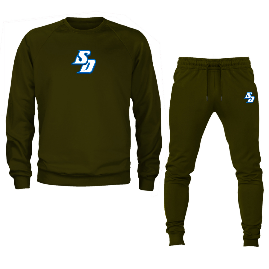 Men's San Diego Toreros Logo Crewneck Sweatshirt Joggers Suit
