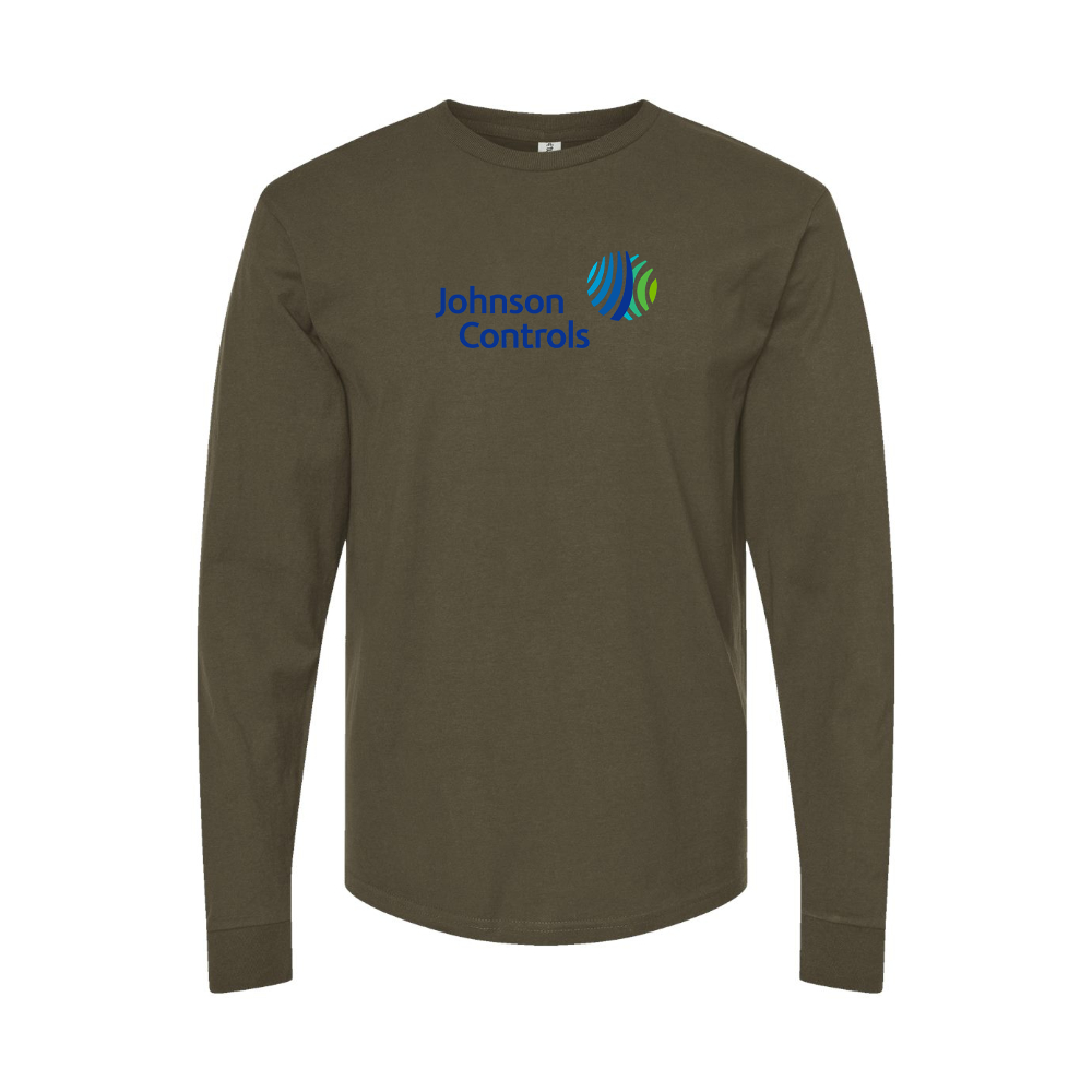 Men's Johnson-Controls Logo Long Sleeve T-Shirt