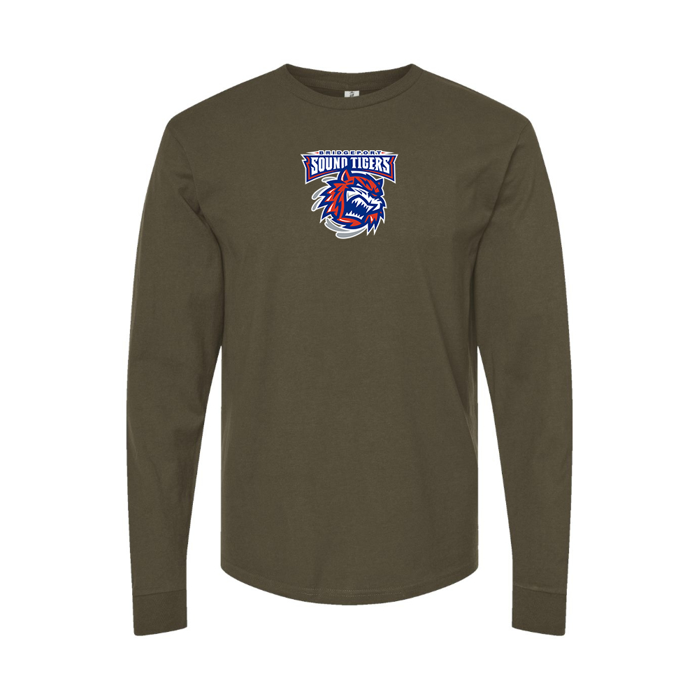 Men's Bridgeport Sound Tigers Logo Long Sleeve T-Shirt