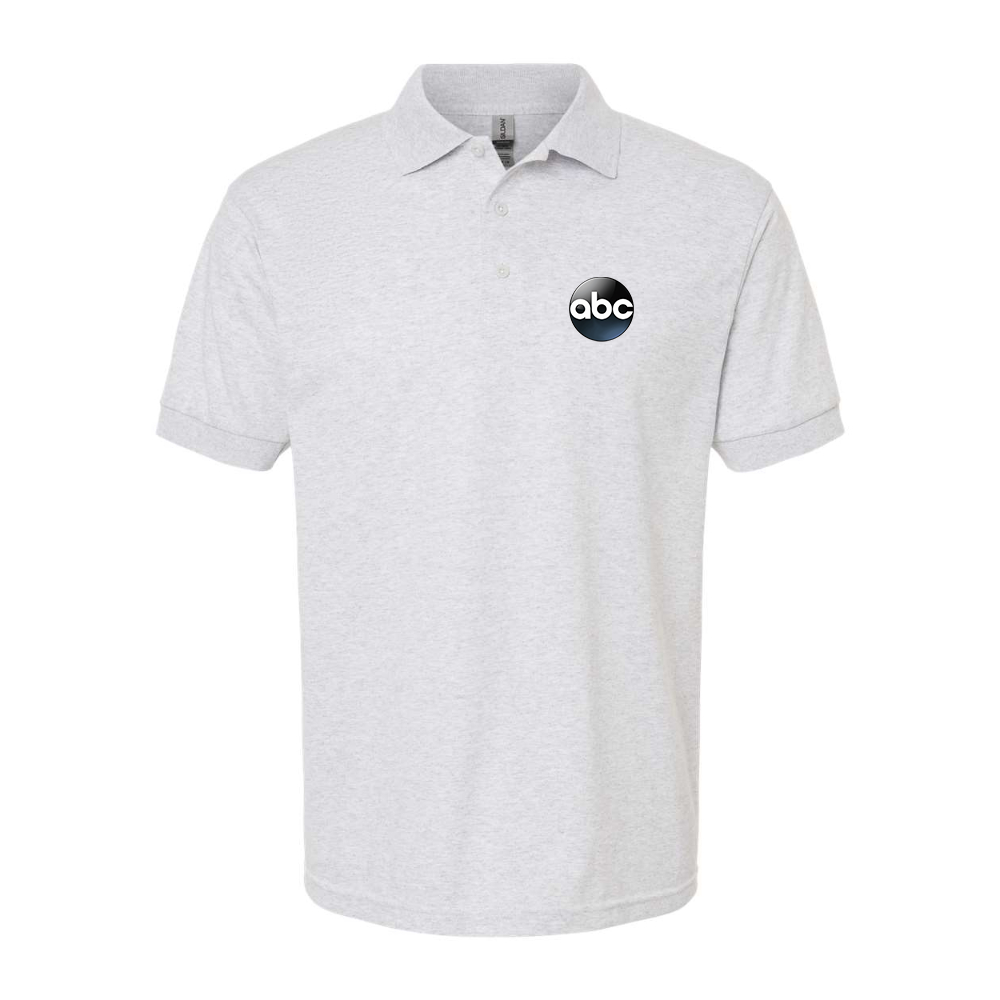 Men's Abc Logo Gildan Dry Blend Jersey Polo