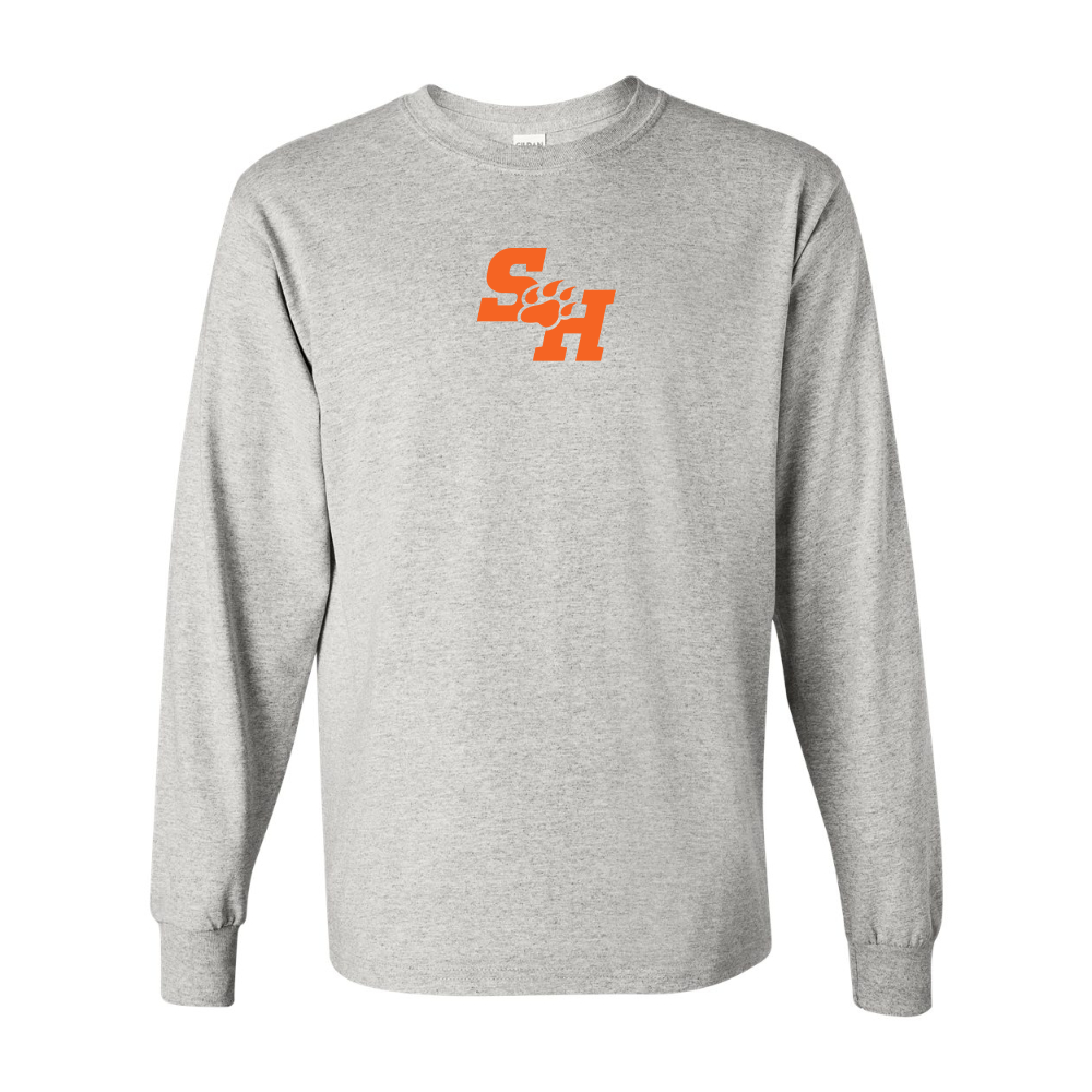 Men's Sam Houston State Bearkats Logo Gildan Heavy Cotton Long Sleeve T-Shirt
