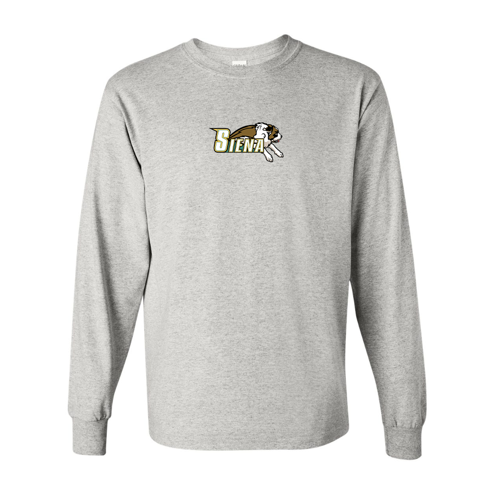 Men's Siena Saints Logo Gildan Heavy Cotton Long Sleeve T-Shirt