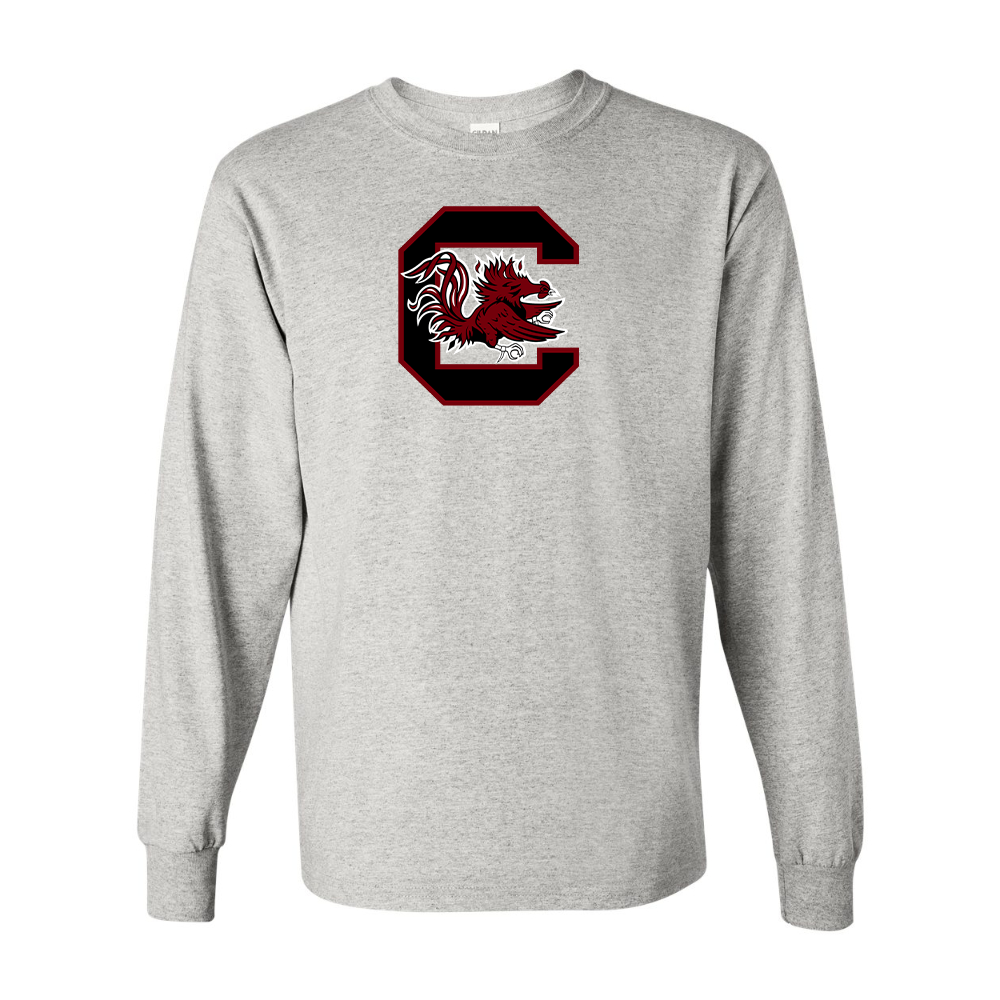 Men's South Carolina Gamecocks Logo Gildan Heavy Cotton Long Sleeve T-Shirt