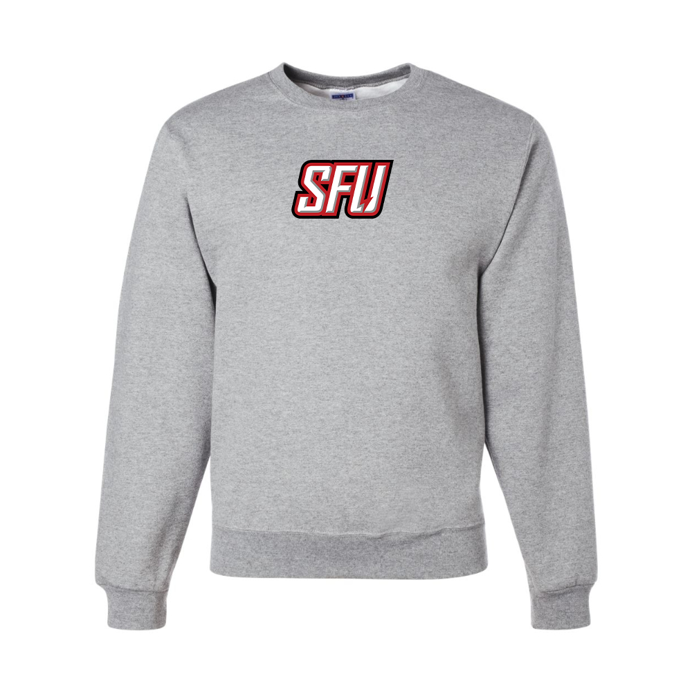 Men's Saint Francis Red Flash Logo JERZEES NuBlend Crewneck Sweatshirt