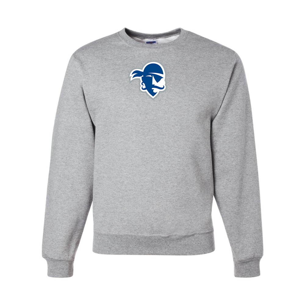 Men's Seton Hall Pirates Logo JERZEES NuBlend Crewneck Sweatshirt