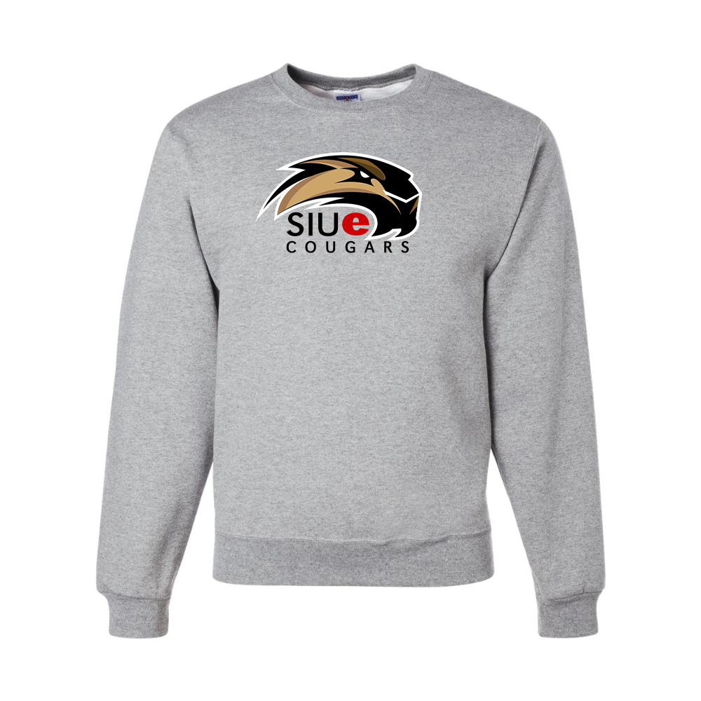 Men's SIU Edwardsville Cougars Logo JERZEES NuBlend Crewneck Sweatshirt