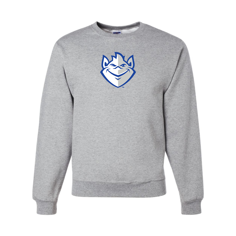 Men's Saint Louis Billikens Logo JERZEES NuBlend Crewneck Sweatshirt