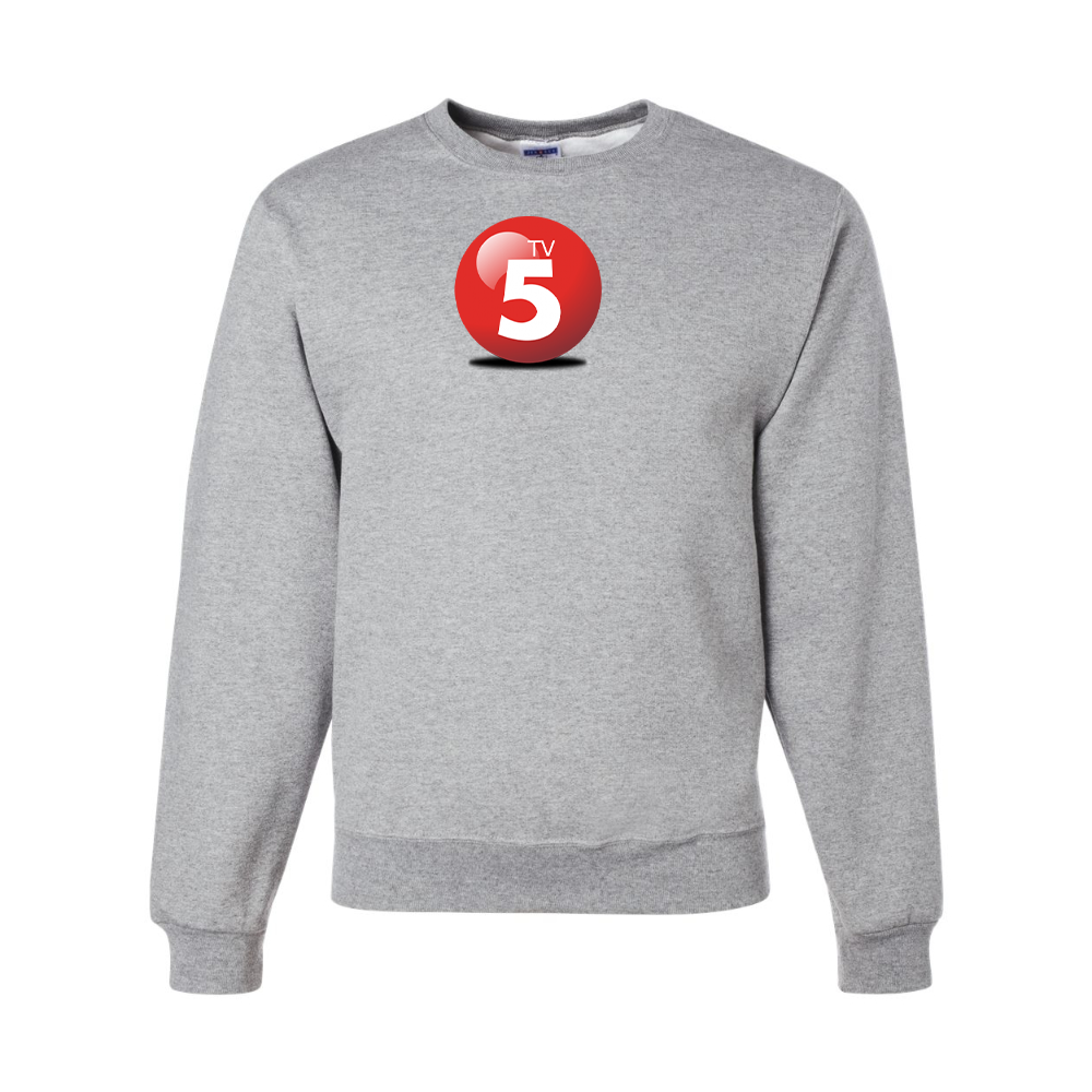 Men's ABC TV5 Logo JERZEES NuBlend Crewneck Sweatshirt
