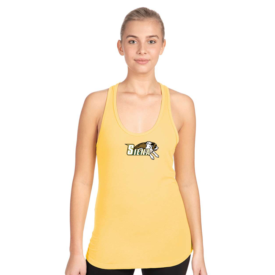 Women's Siena Saints Logo Next Level Ideal Racerback Tank