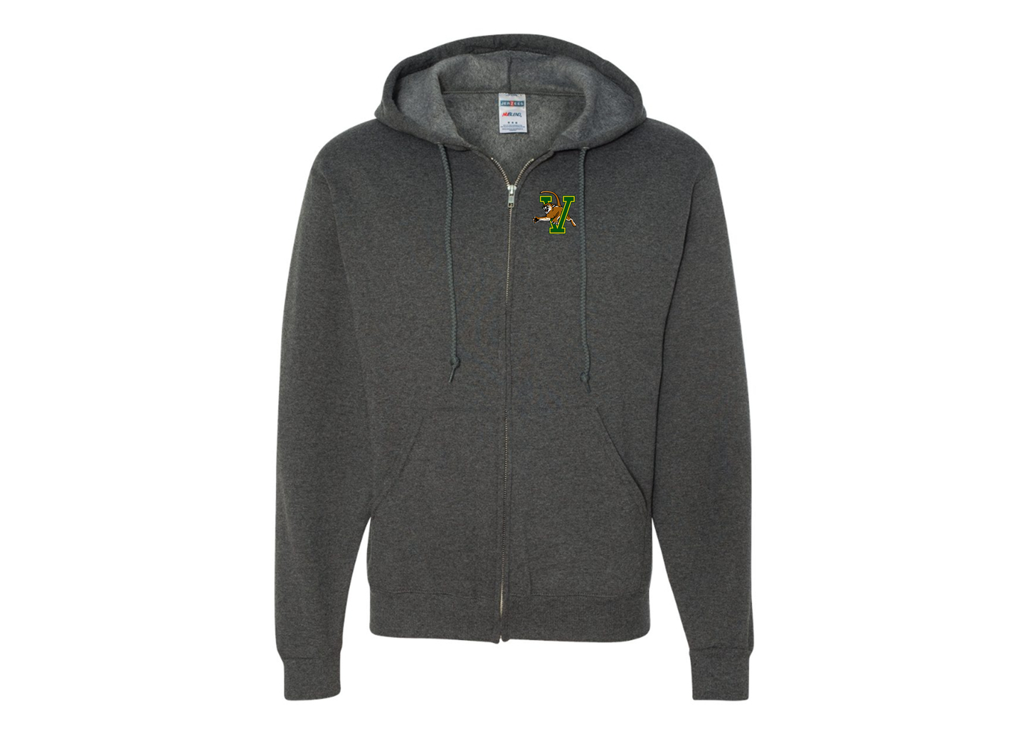Men's Vermont Catamounts JERZEES NuBlend Full-Zip Hooded Sweatshirt