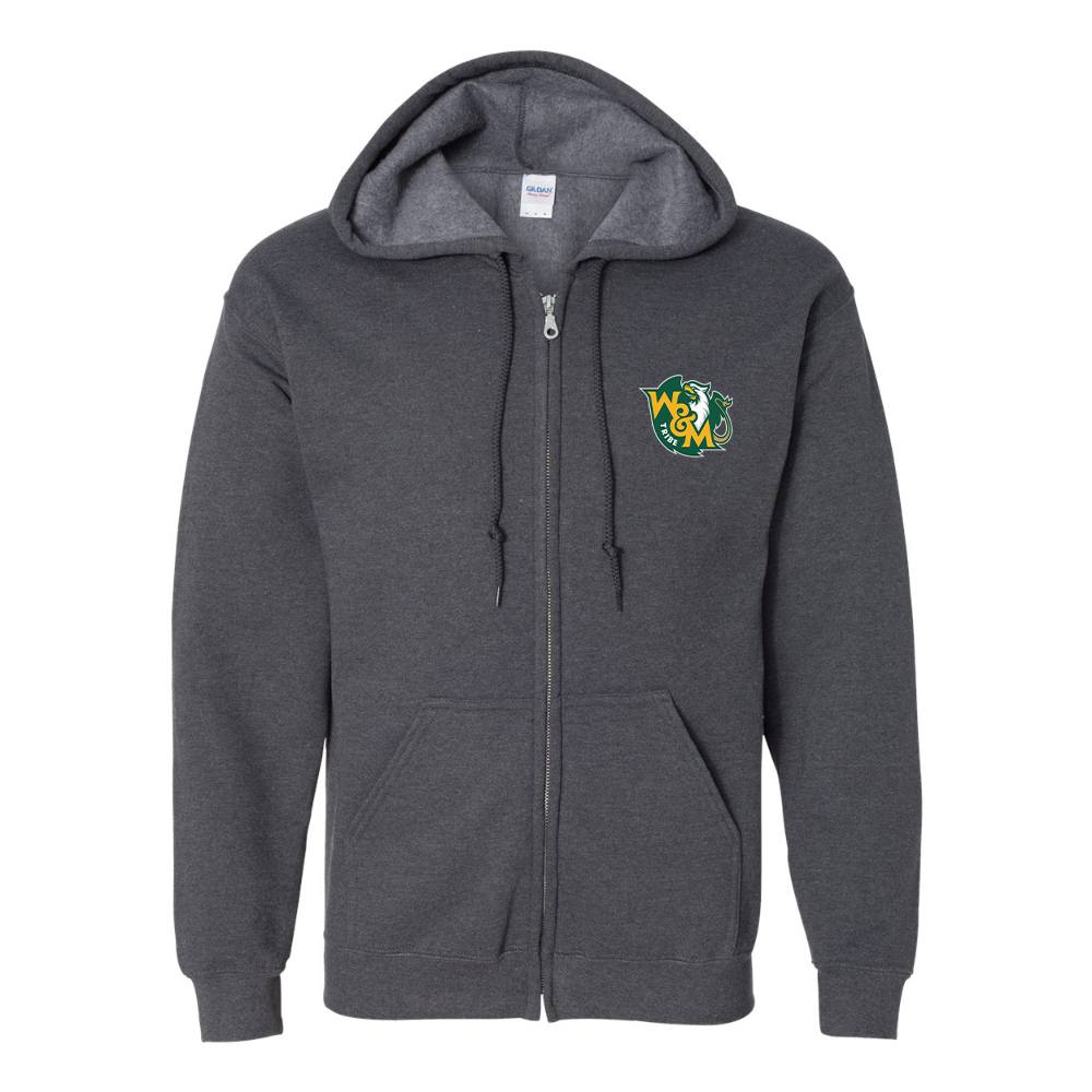 Men's William and Mary Tribe JERZEES NuBlend Full-Zip Hooded Sweatshirt