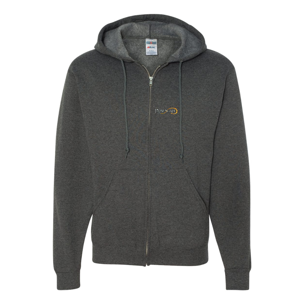 Men's Runescape Logo JERZEES NuBlend Full-Zip Hooded Sweatshirt