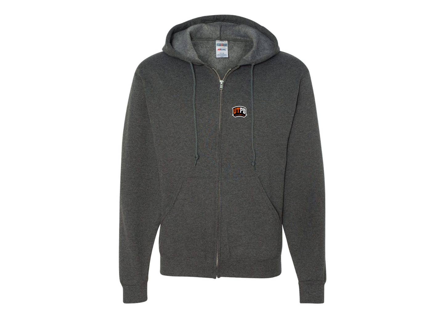 Men's UTPB Falcons JERZEES NuBlend Full-Zip Hooded Sweatshirt