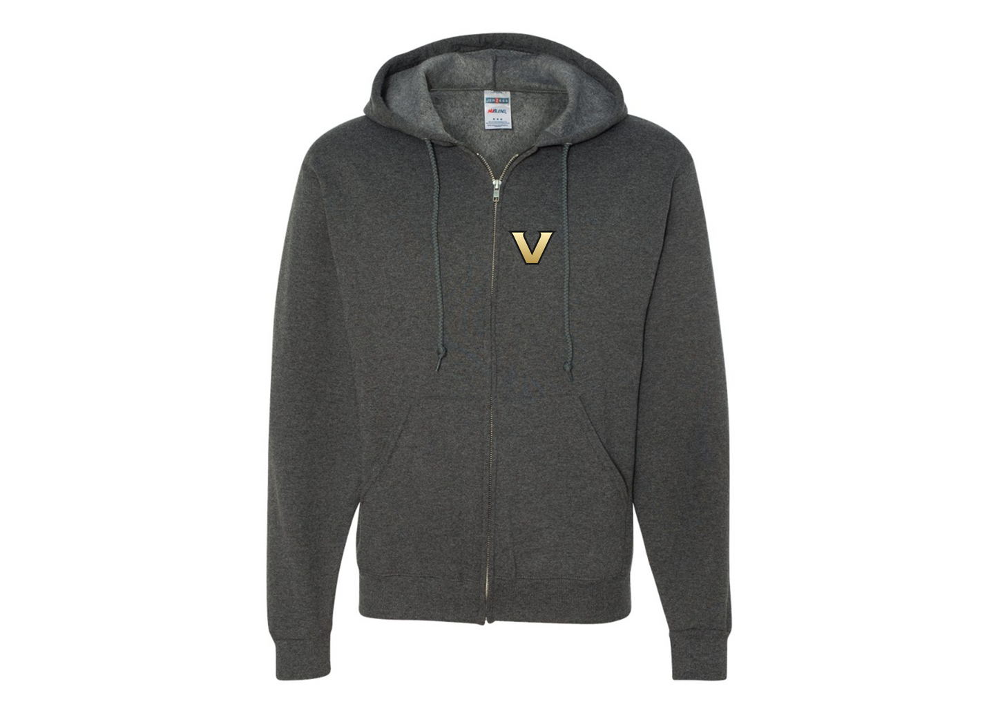 Men's Vanderbilt Commodores JERZEES NuBlend Full-Zip Hooded Sweatshirt