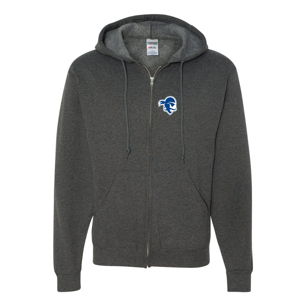 Men's Seton Hall Pirates Logo JERZEES NuBlend Full-Zip Hooded Sweatshirt