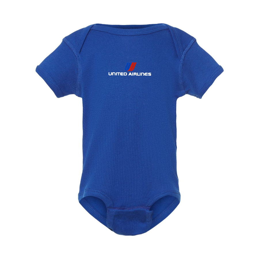 United Airlines Logo Baby Romper Onesie