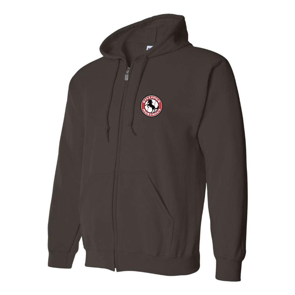 Men's Billings Mustangs Logo Zipper Hoodie
