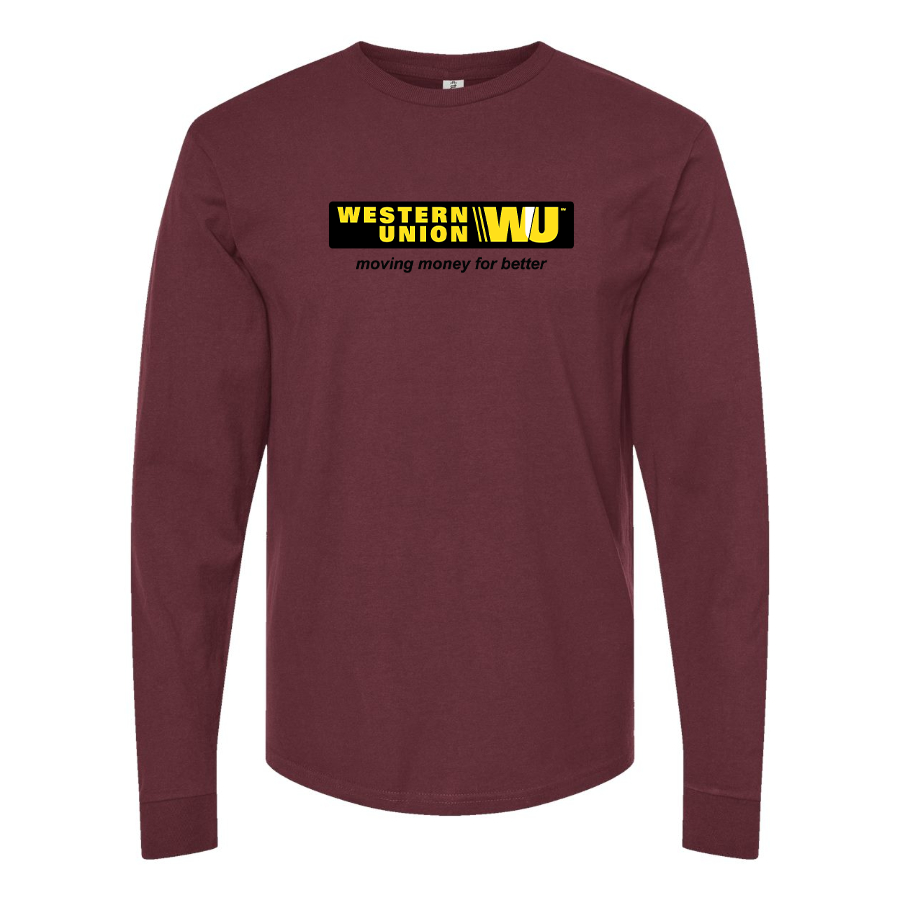 Men's Wastern Union Logo Long Sleeve T-Shirt