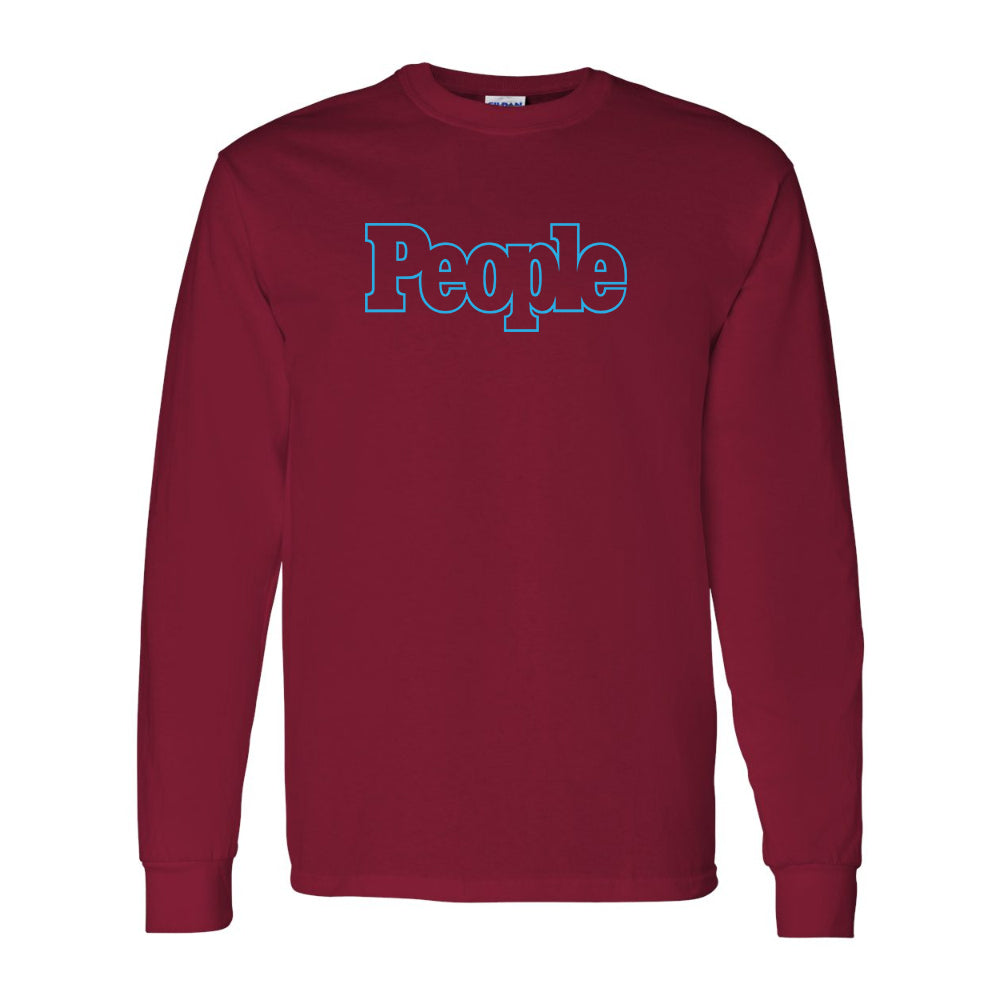 Men's People Magazine Logo Gildan Heavy Cotton Long Sleeve T-Shirt
