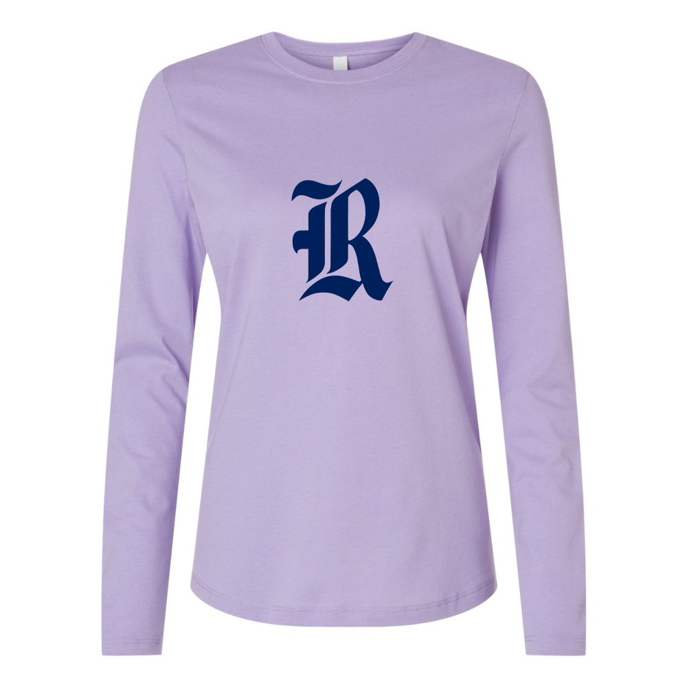 BELLA CANVAS Women’s Rice Owls Logo Jersey Long Sleeve Tee