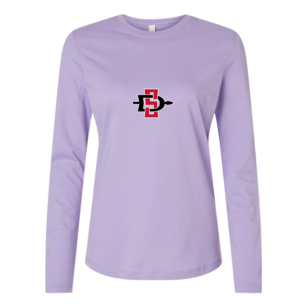 BELLA CANVAS Women’s San Diego State Aztecs Logo Jersey Long Sleeve Tee