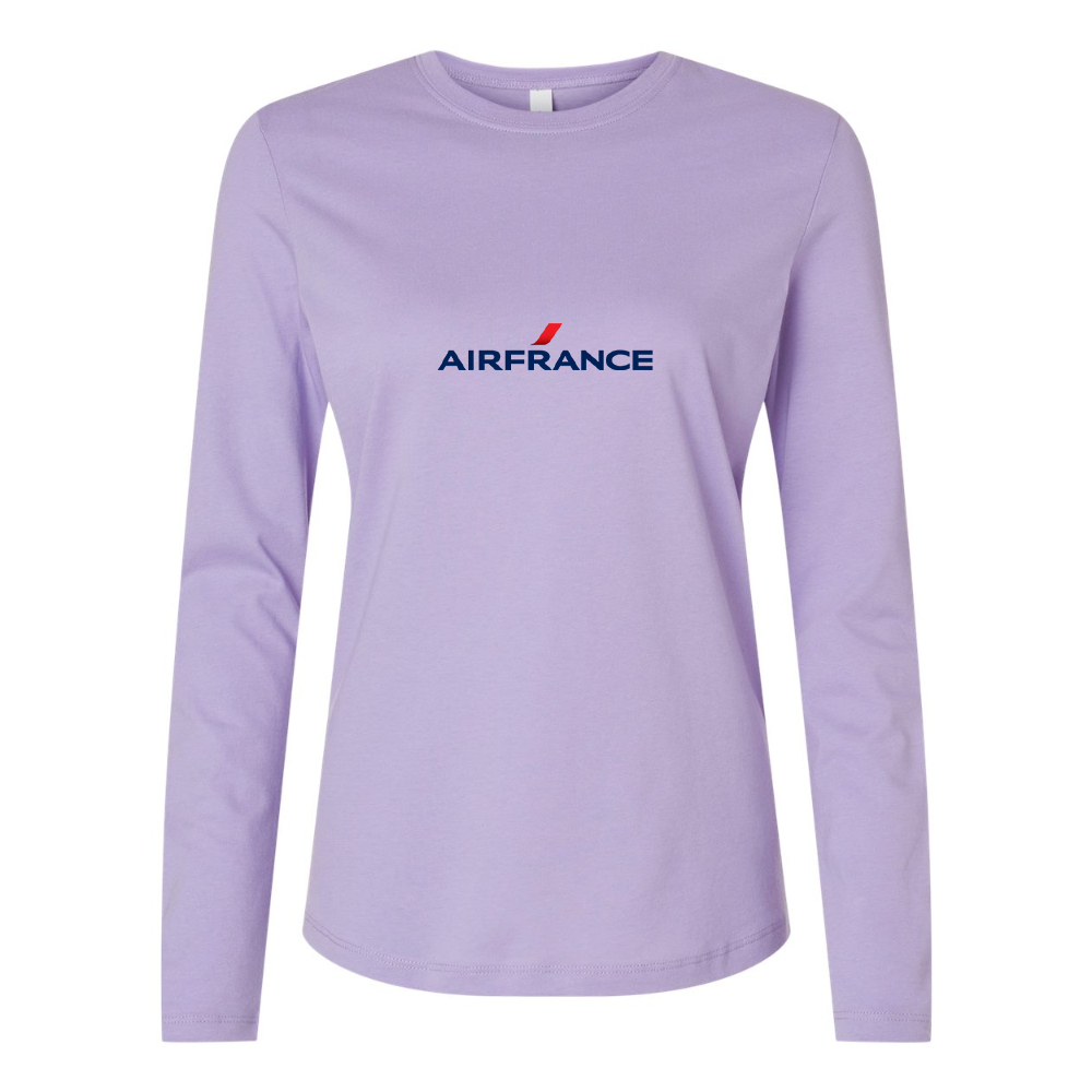 BELLA CANVAS Women’s Air France Logo Jersey Long Sleeve Tee
