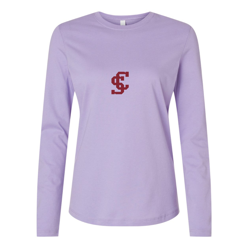 BELLA CANVAS Women’s Santa Clara Broncos Logo Jersey Long Sleeve Tee