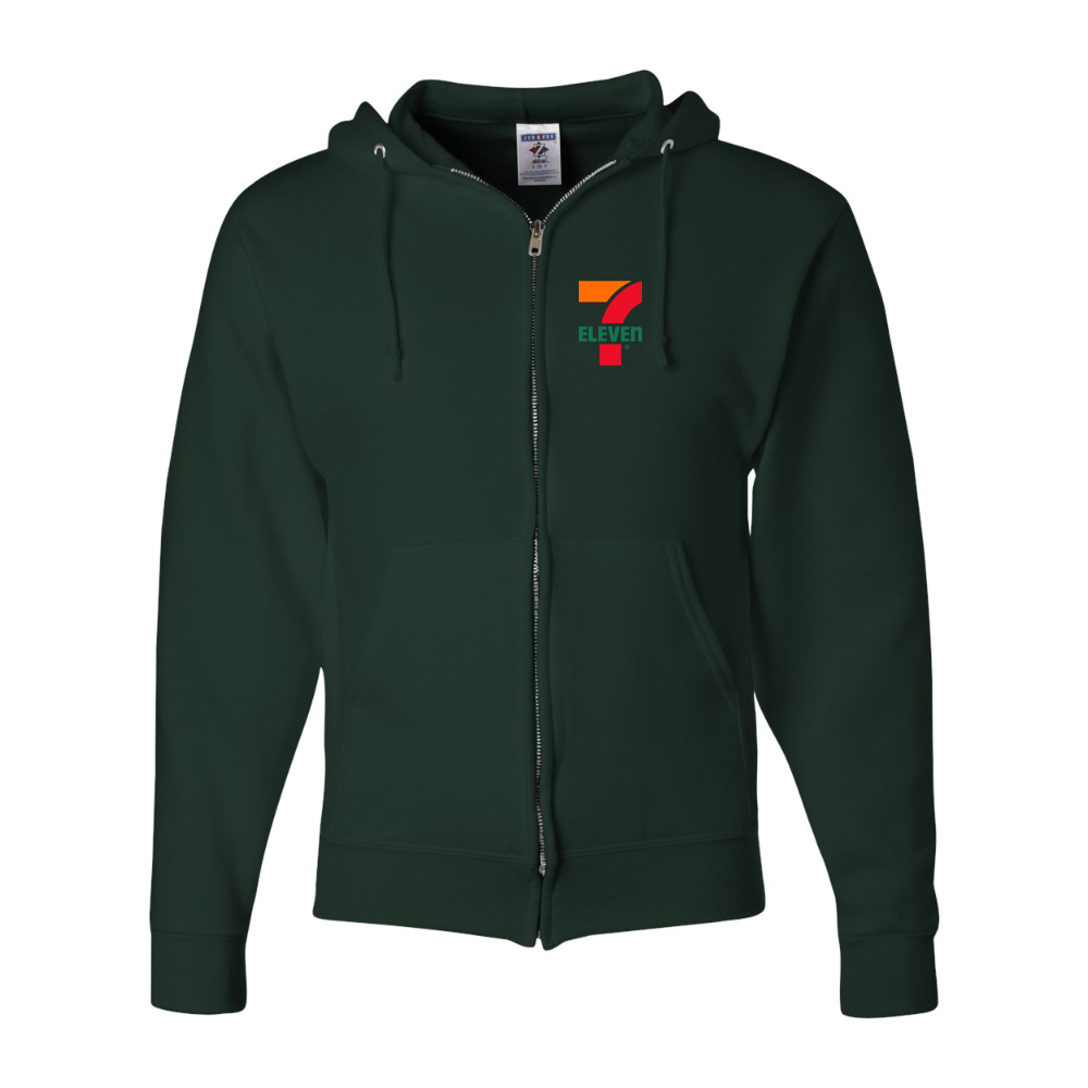 Men's 7 Eleven Logo JERZEES NuBlend Full-Zip Hooded Sweatshirt