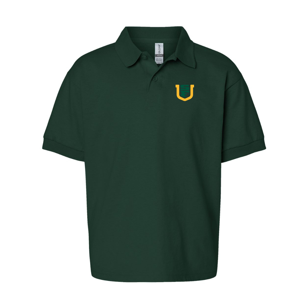 Youth San Francisco Dons Logo Gildan Dry Blend Jersey Polo