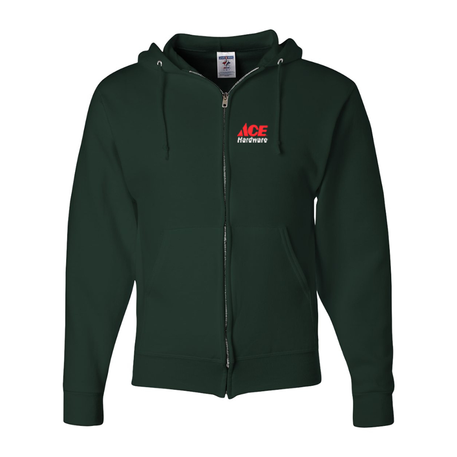 Men's ACE Hardware Logo JERZEES NuBlend Full-Zip Hooded Sweatshirt