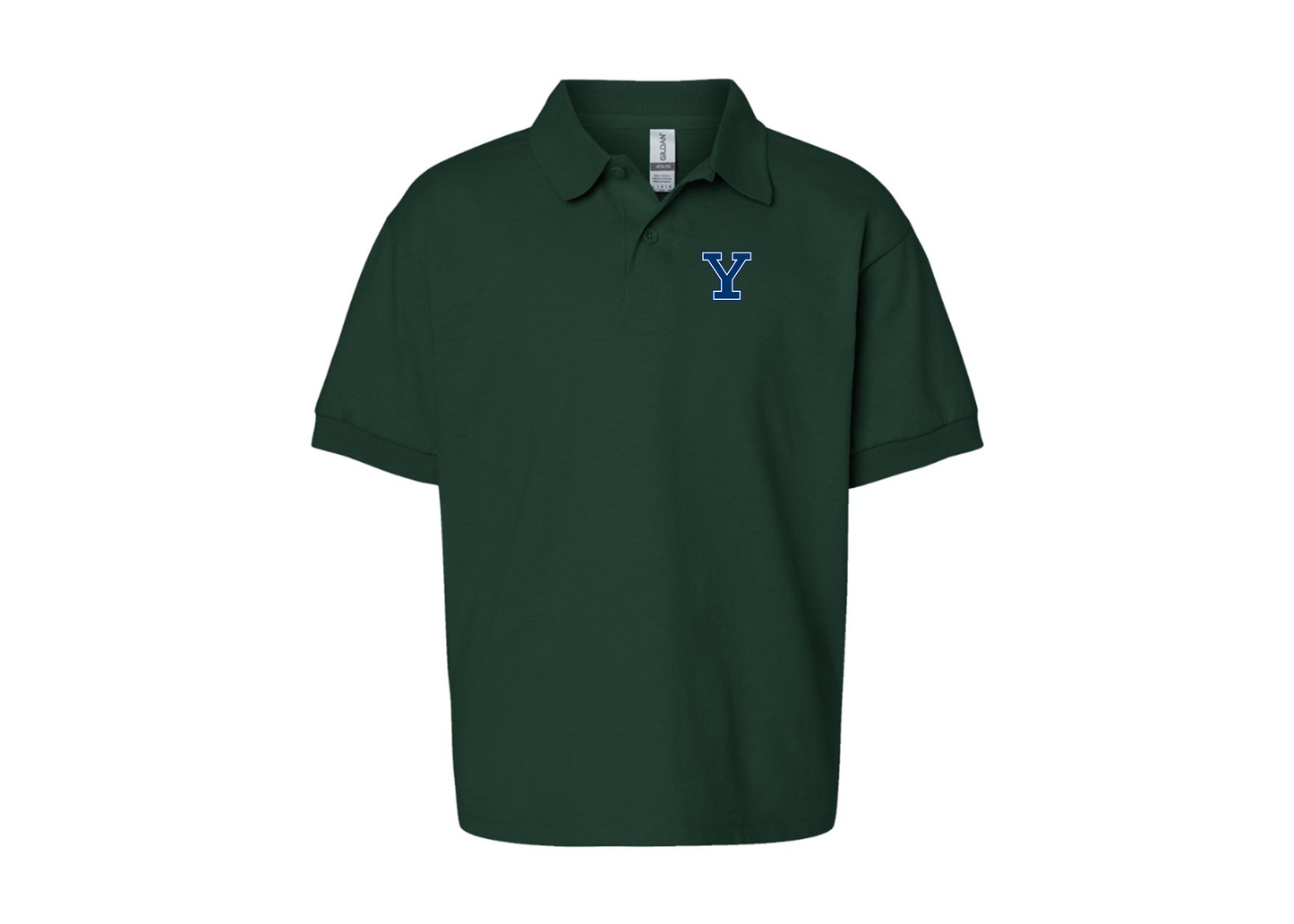Youth Yale Bulldogs Gildan Dry Blend Jersey Polo