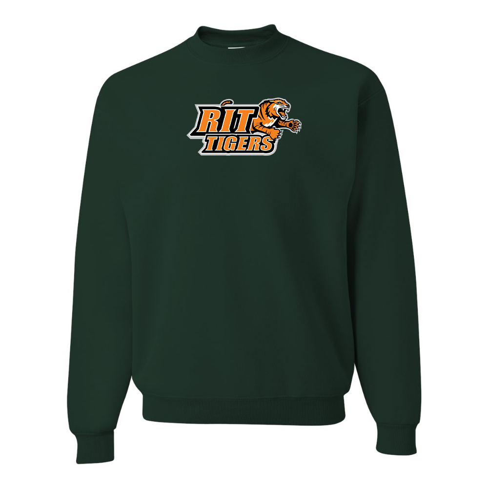 Men's RIT Tigers Logo JERZEES NuBlend Crewneck Sweatshirt