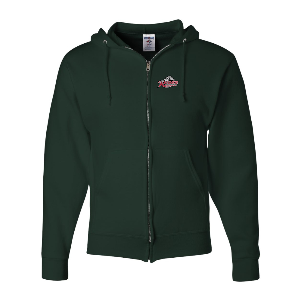 Men's Rider Broncs Logo JERZEES NuBlend Full-Zip Hooded Sweatshirt