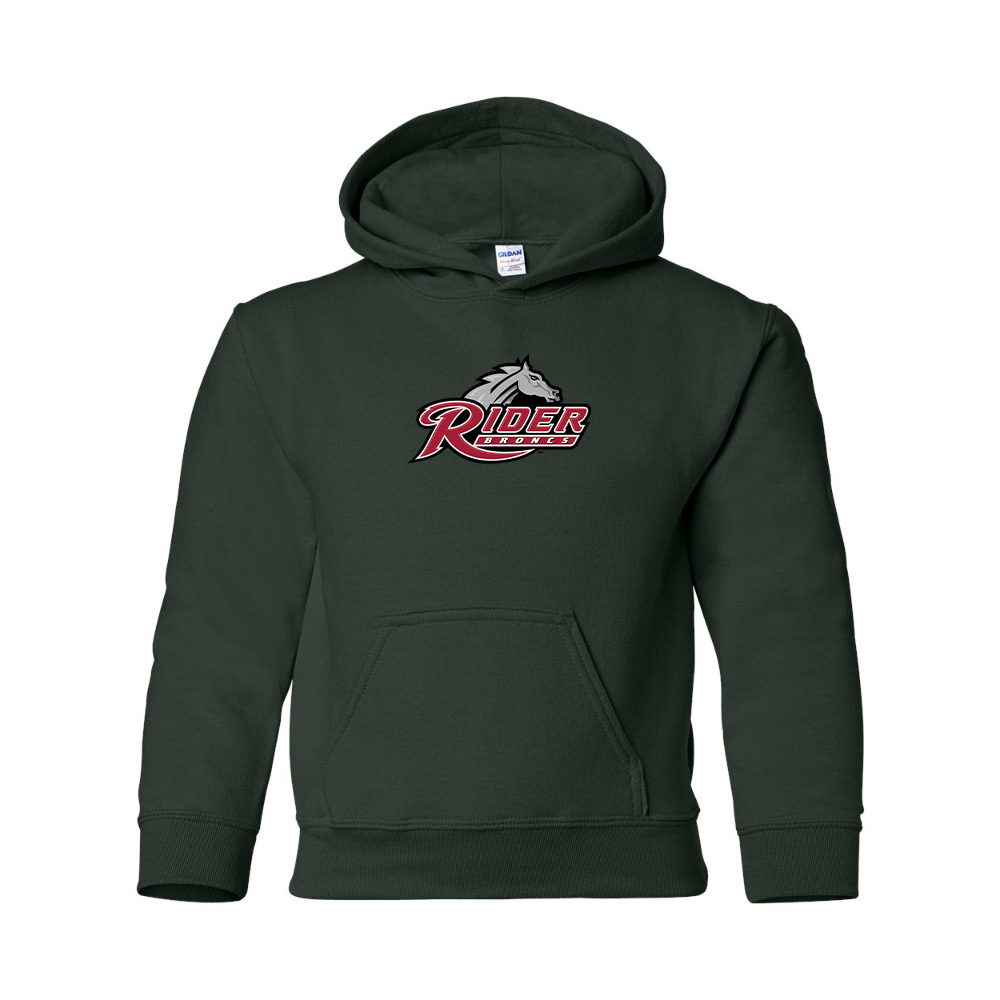 Youth Rider Broncs Logo Gildan Heavy Blend Hooded Sweatshirt