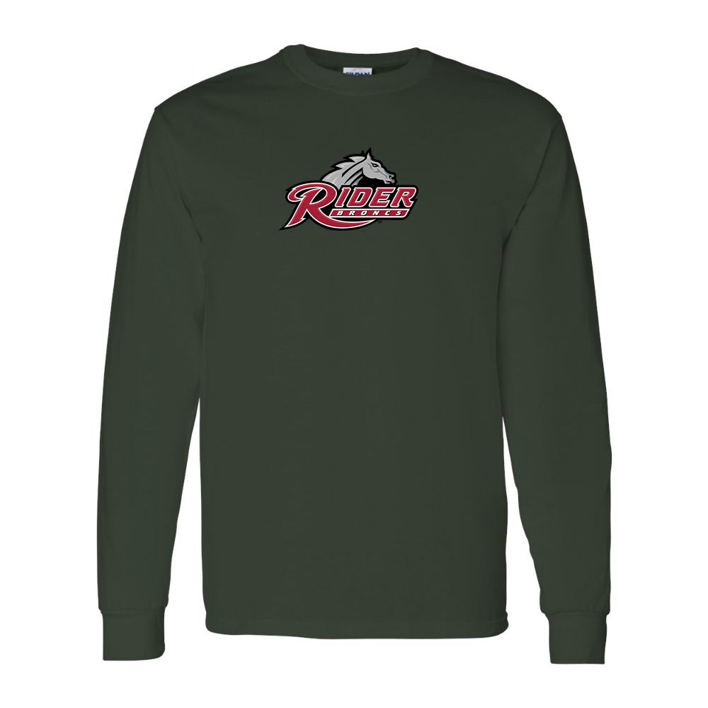 Men's Rider Broncs Logo Gildan Heavy Cotton Long Sleeve T-Shirt